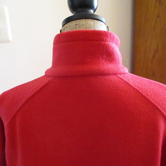 Columbia Womens Full Zip Up Fleece Jacket, Red, Pockets, High Neck, Size 1X - Picture 8 of 11